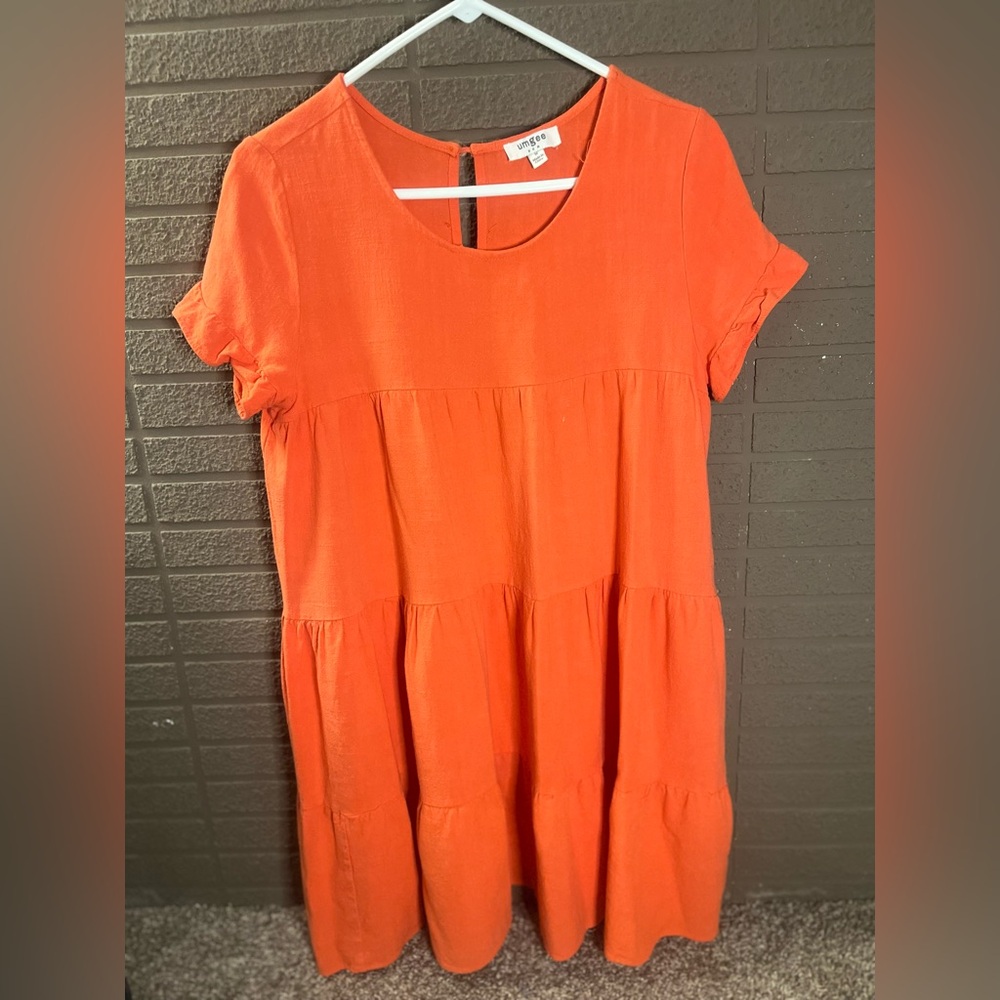 Umgee Vibrant Orange Dress